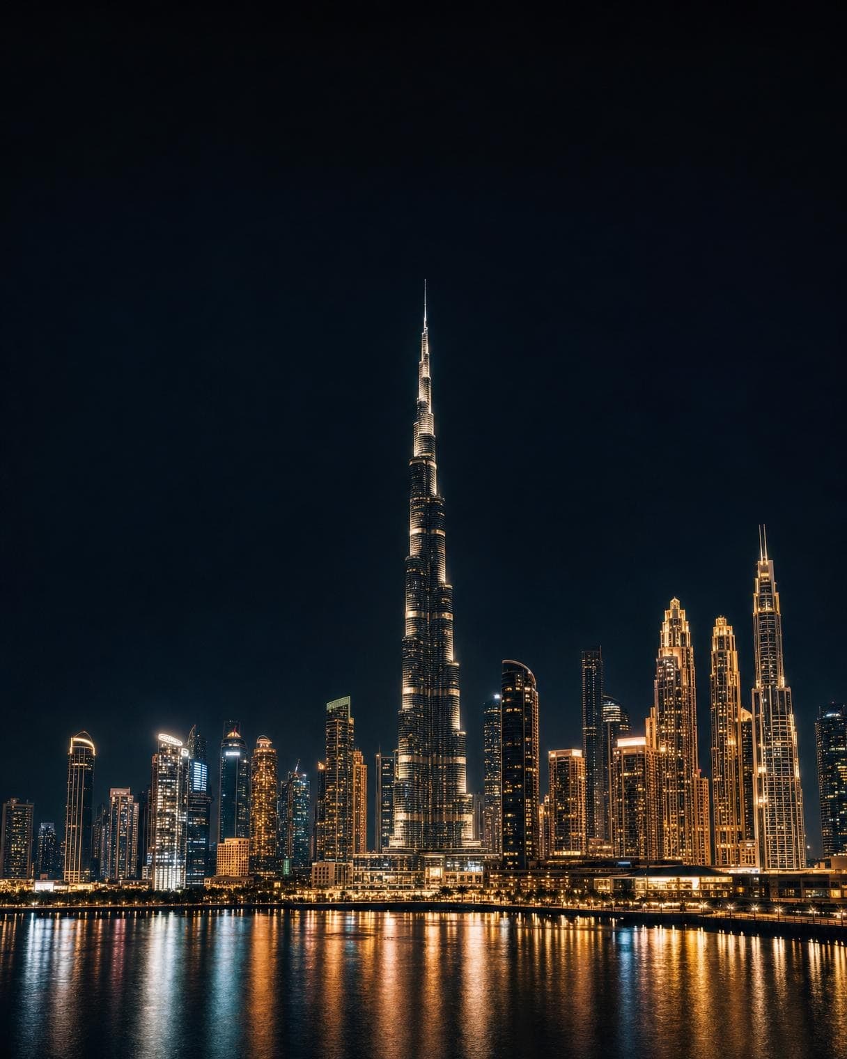 Dubai skyline at night