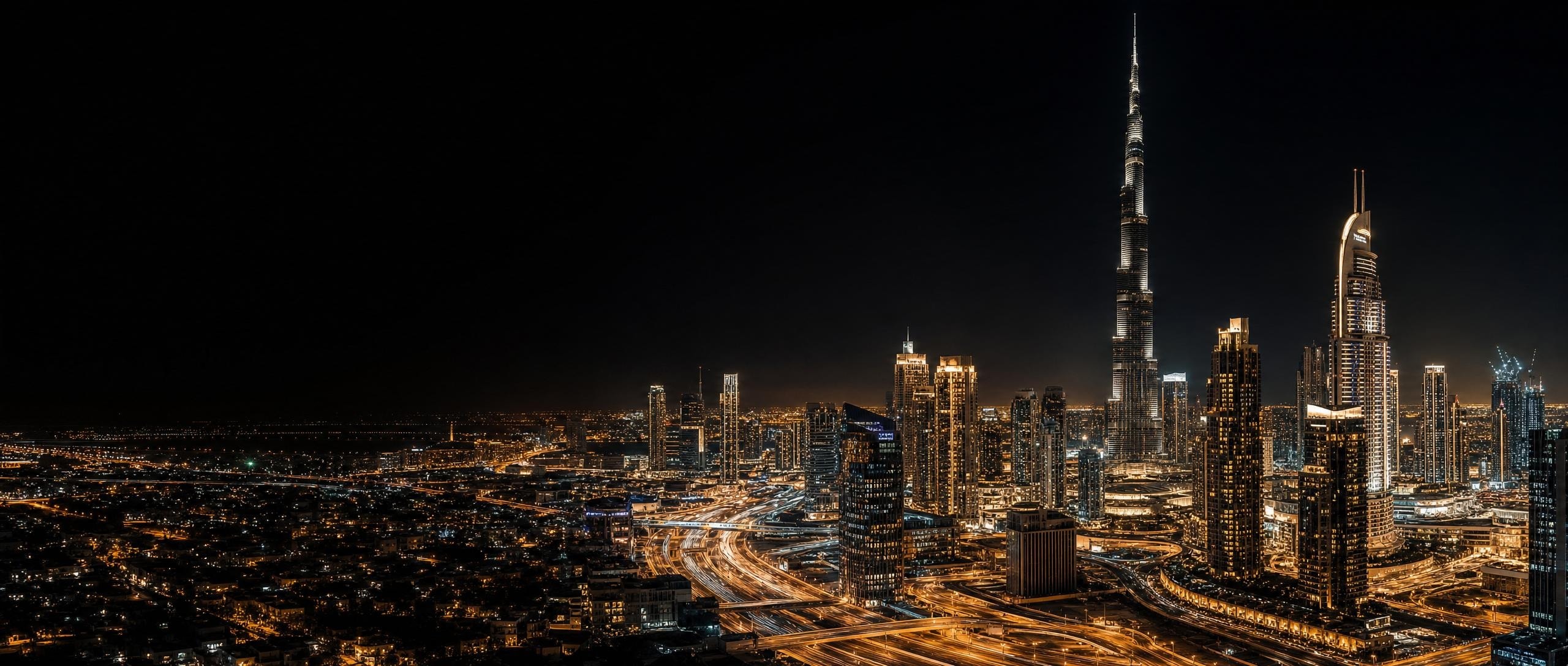 Dubai skyline at night
